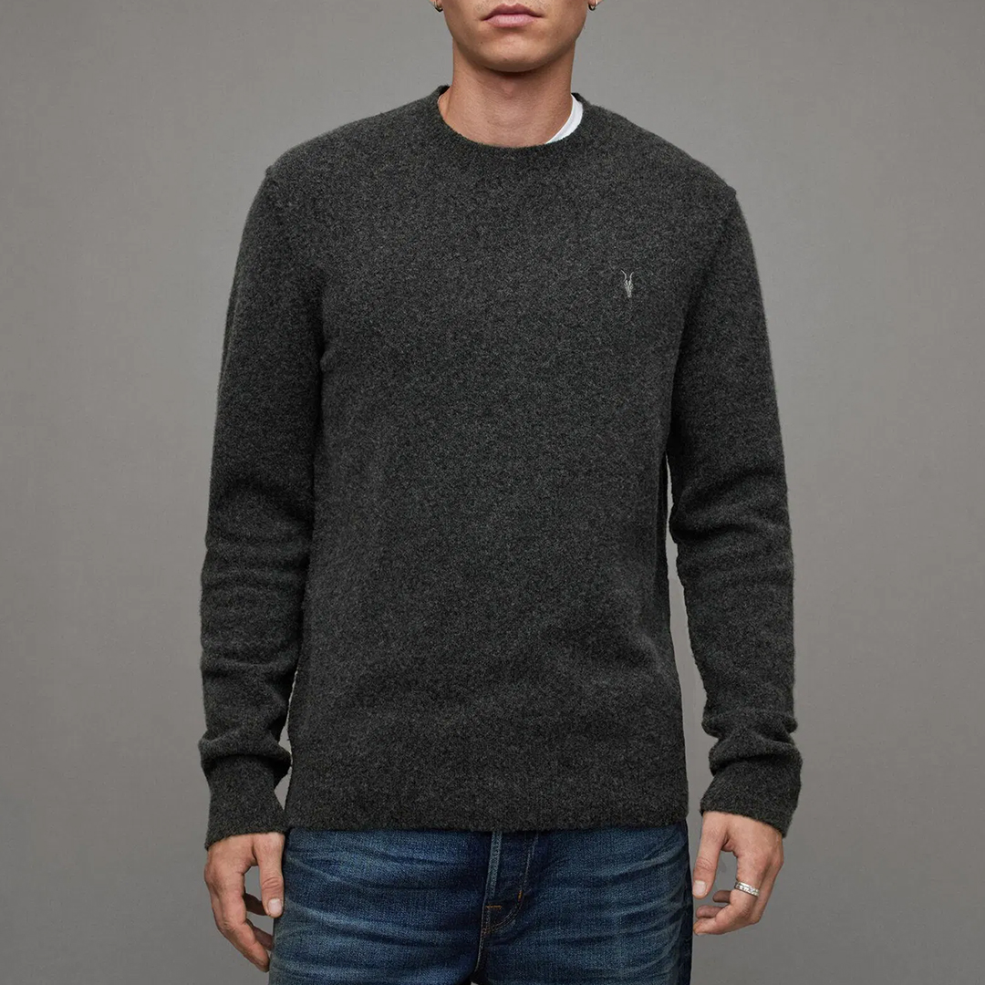 Dark Grey Statten Wool Blend Jumper