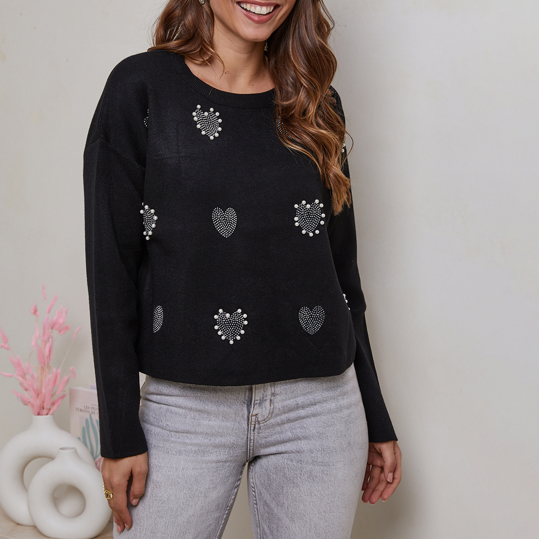 Black Heart Cashmere Blend Jumper