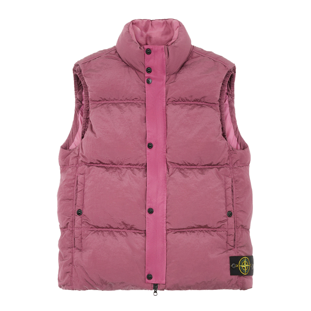 Pink Zip Down Metal Vest