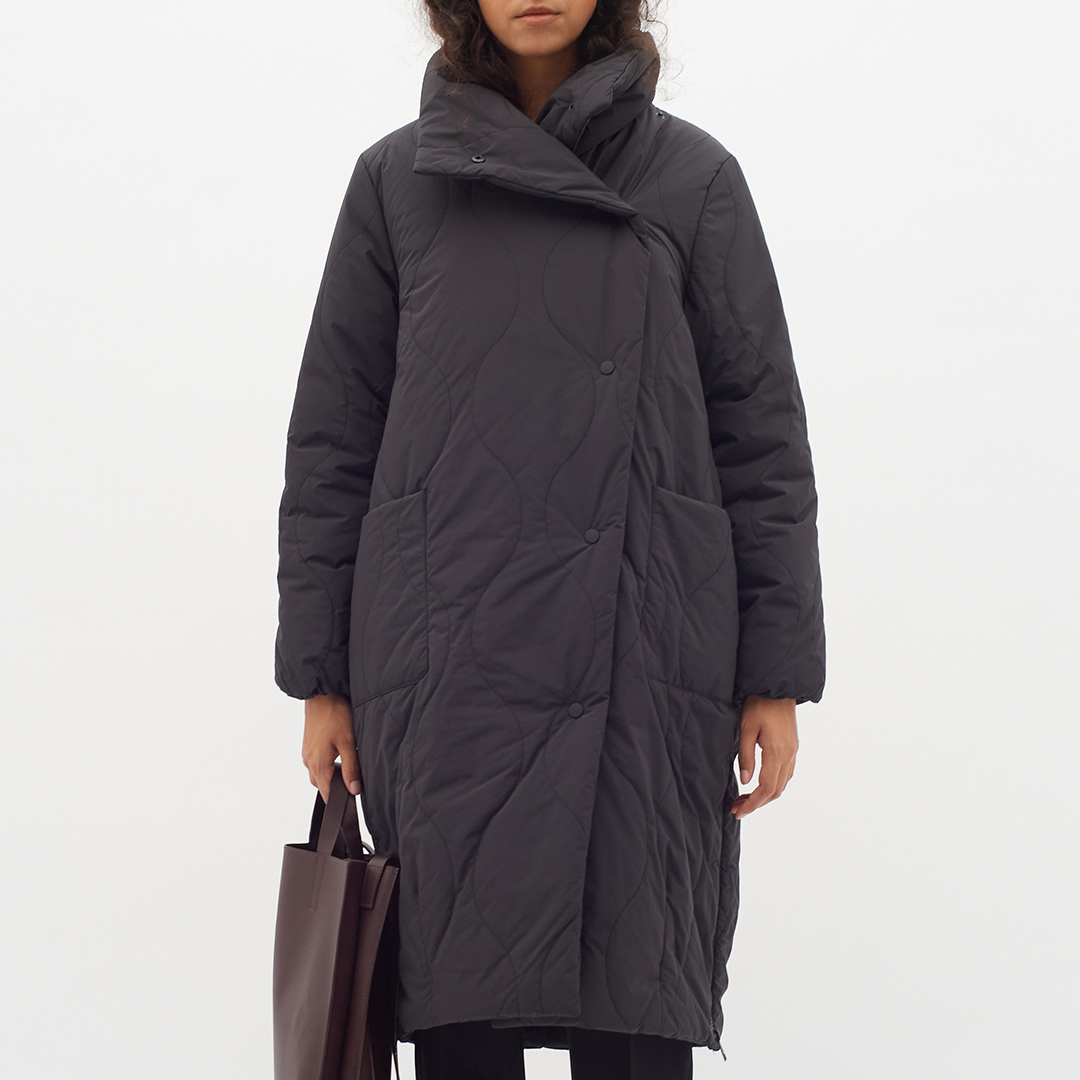 Black Longline Puffa Coat