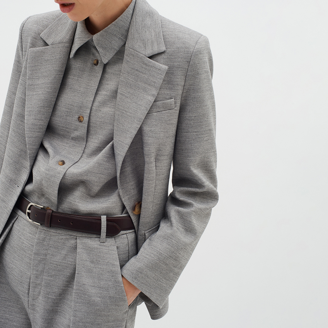 Grey Marl Relaxed Shirt