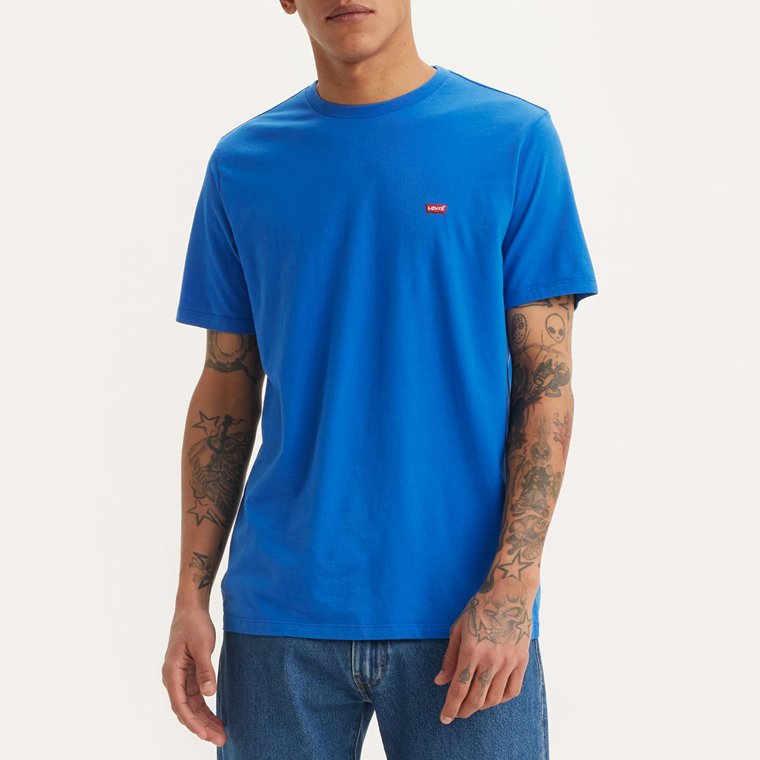 Sonic Blue Short Sleeve Logo Cotton T-Shirt