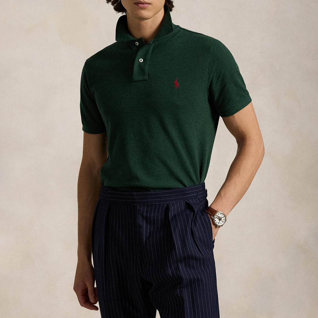 Green Custom Slim Fit Polo Shirt