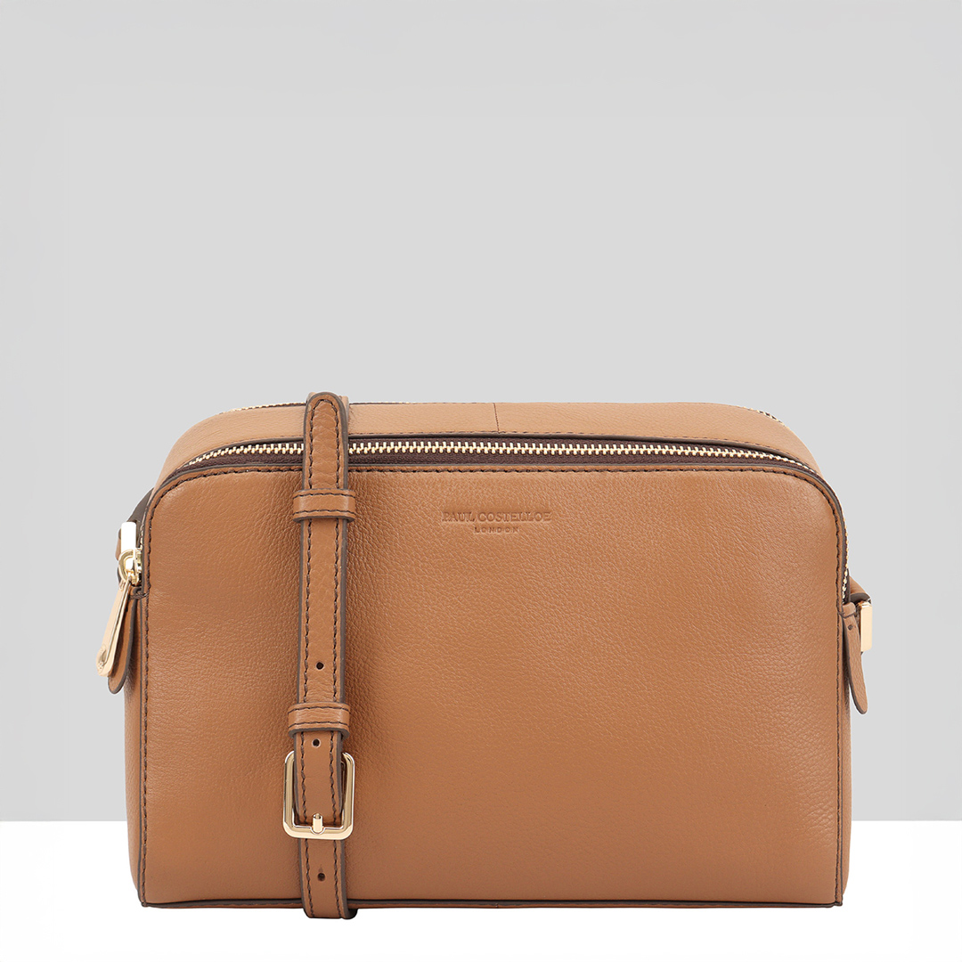 Tan Chipmunk Mantato Crossbody Bag