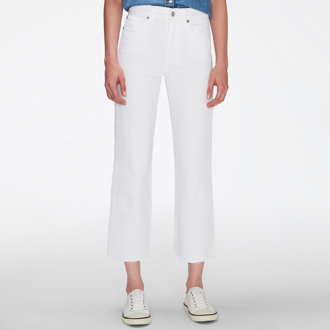 White Logan Stovepipe Stretch Jeans