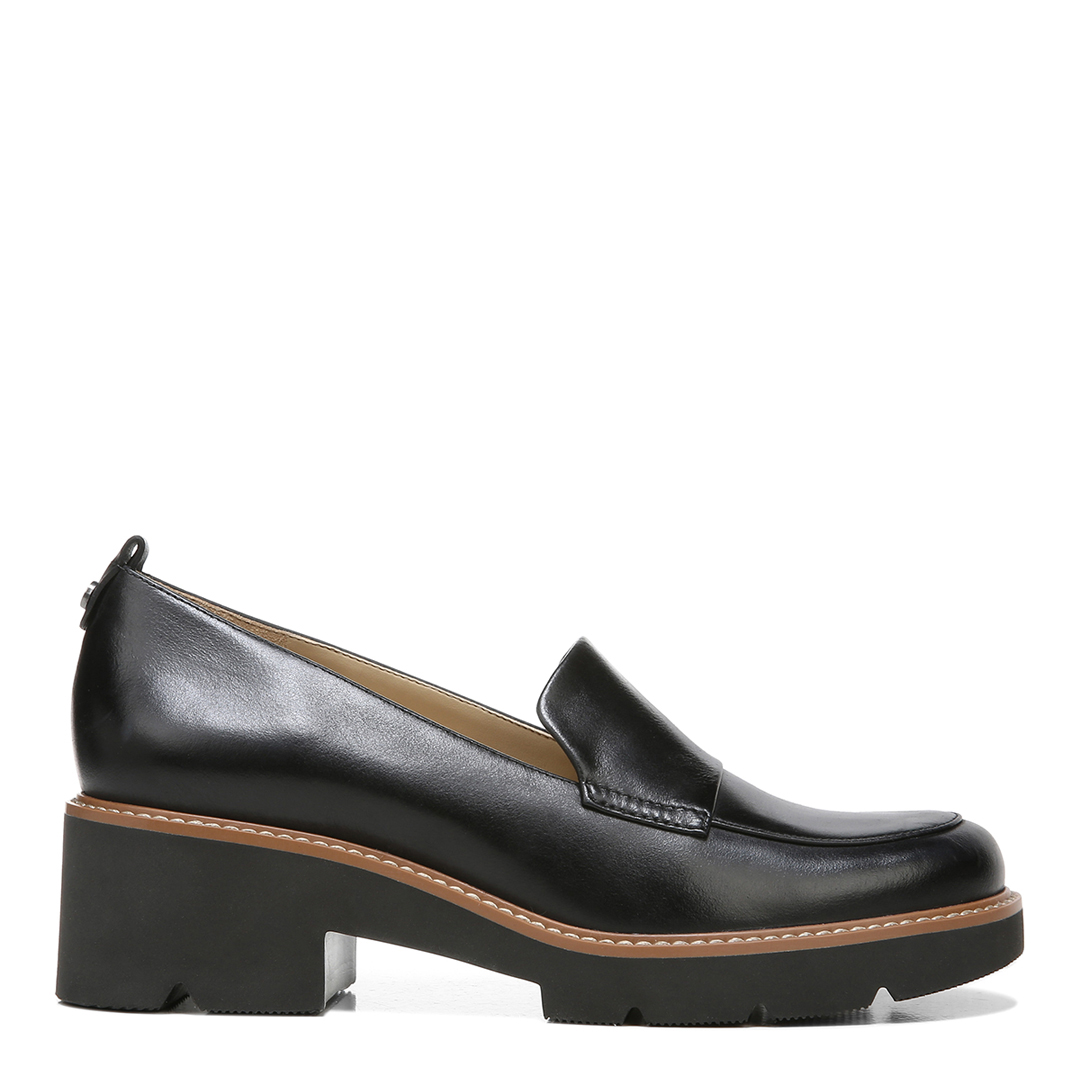 Black Leather Darry Wide Fit Loafer