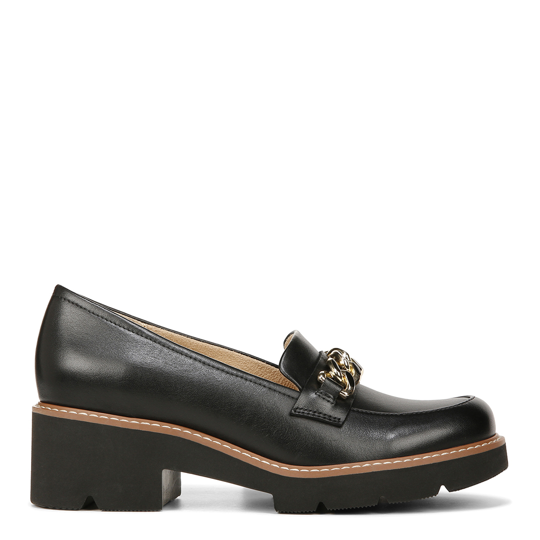 Black Leather Desi Loafer