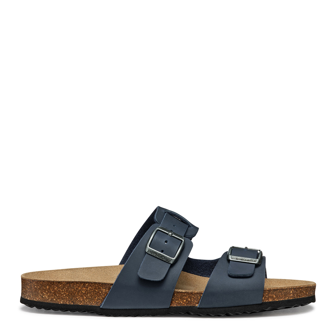 Men's Navy Leather Ghita Sandal