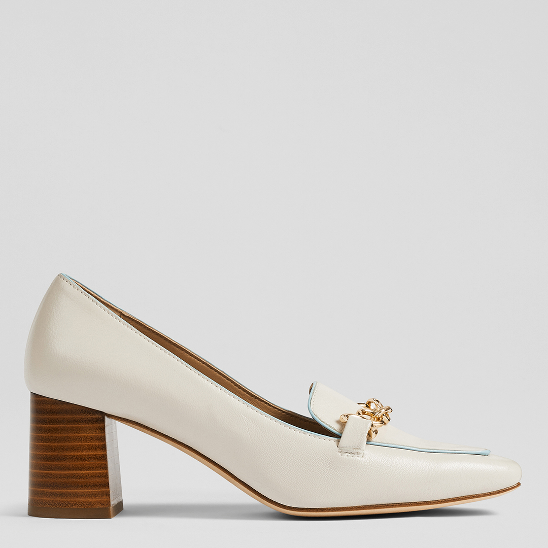 Cream Johanna Leather Snaffle Detail Courts