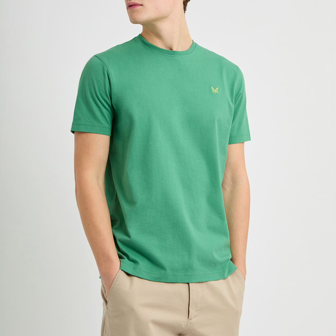 Pine Green Logo Round Neck T-shirt