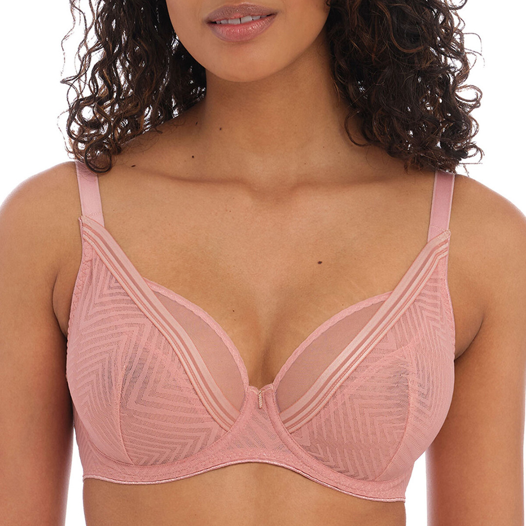 Pink Tailored High Apex Plunge Bra