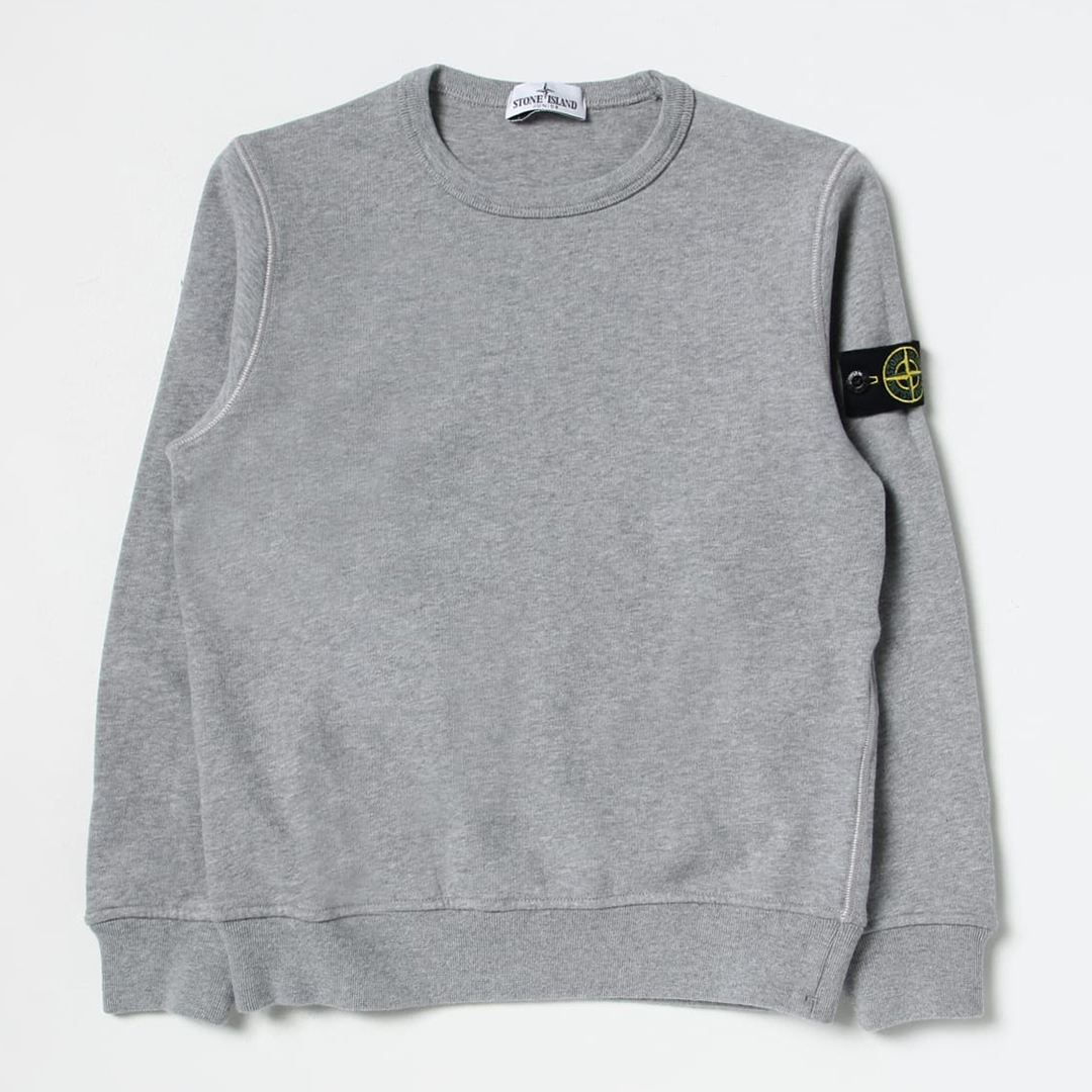 Grey Garment Dyed Cotton Sweatshirt