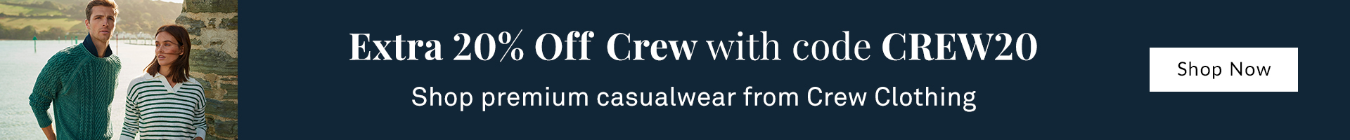 Extra 20% off Crew with code CREW20