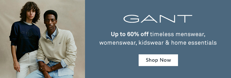 GANT - Upto 60% off timeless menswear,womenswear, kidswear and home essentials